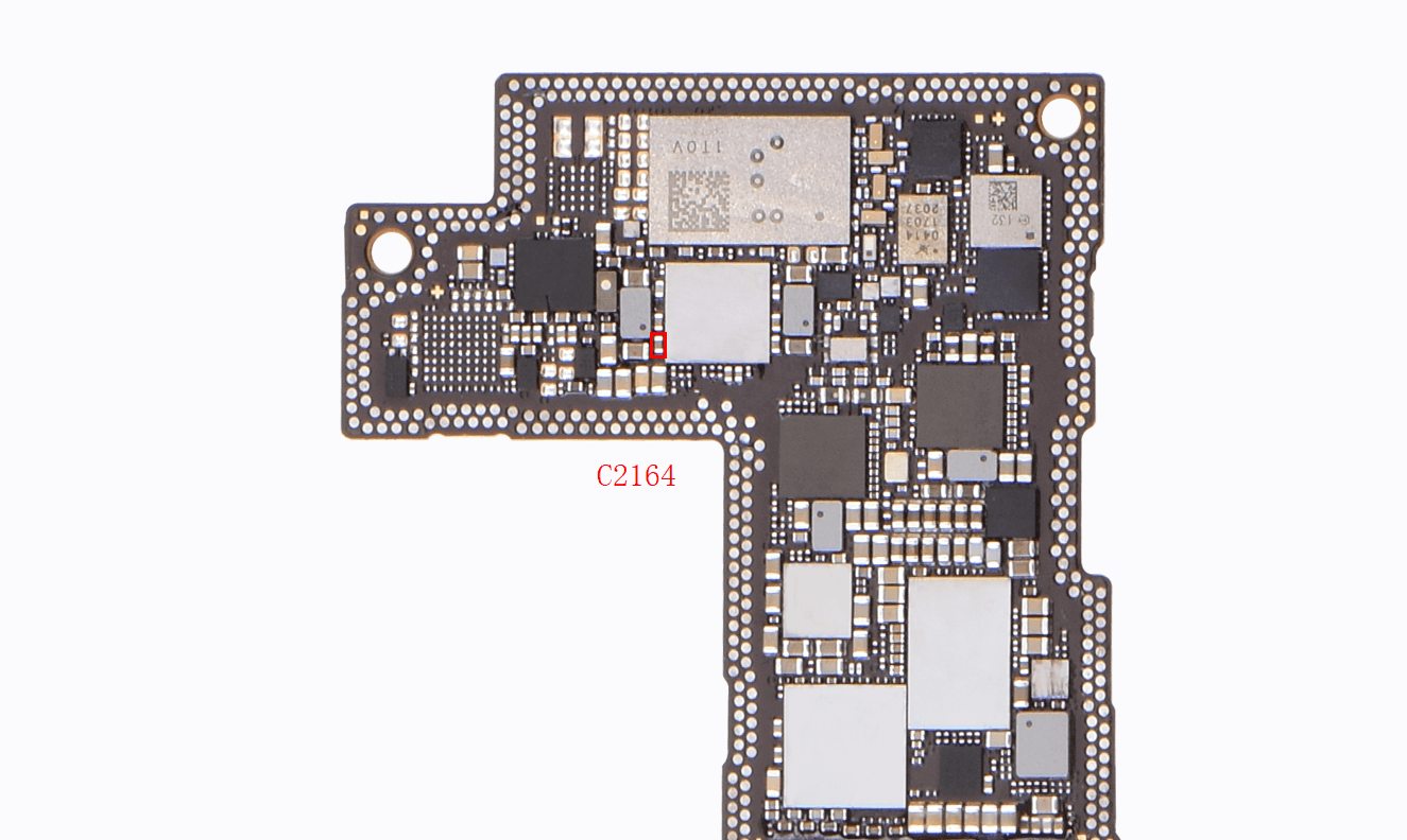 iphone 12 pro gemeinsame Problem Reparatur Fälle C2164 Position auf der Hauptplatine