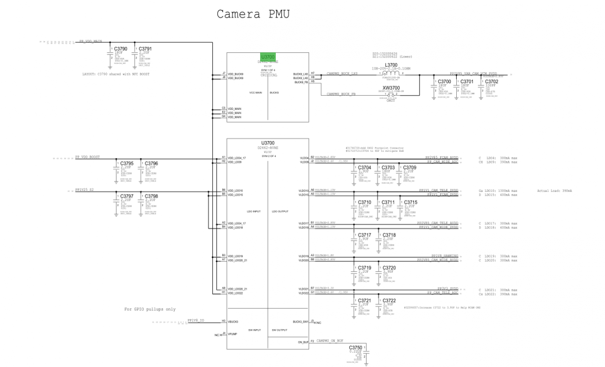 iPhone 8 Plus Camera Not Working Schematics