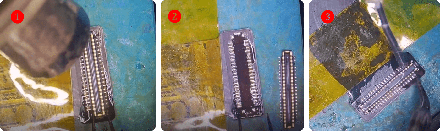 Deal with the connector on the little board