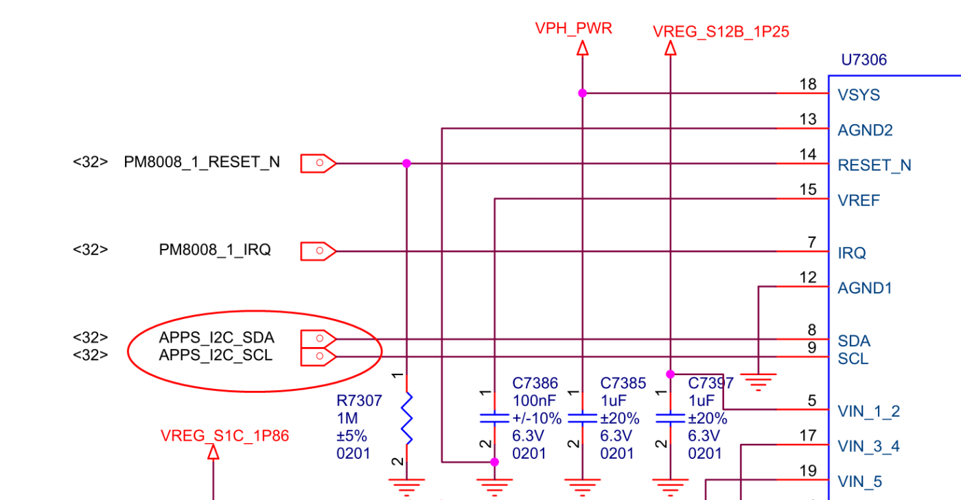 Bus I2C pour U7306
