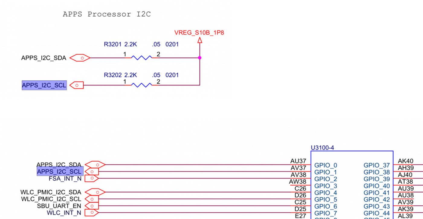 I2C de l'U3100
