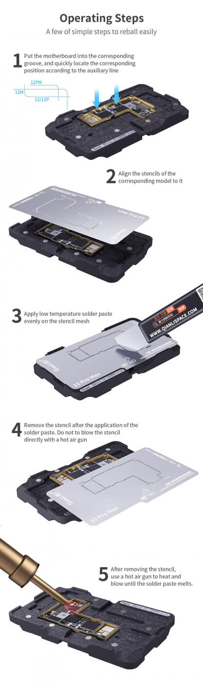 Qianli 10 in 1 Middle Frame Reballing Platform yyth