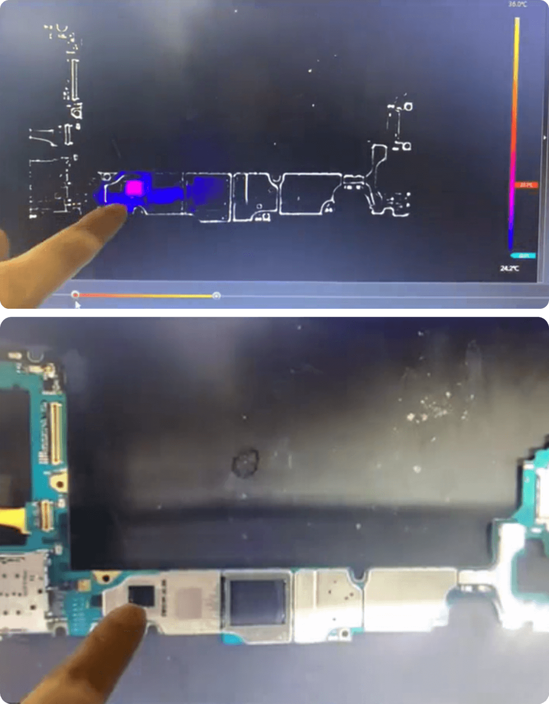 samsung s10 plus not charging issue repair S10 Plus heated chip on the motherboard