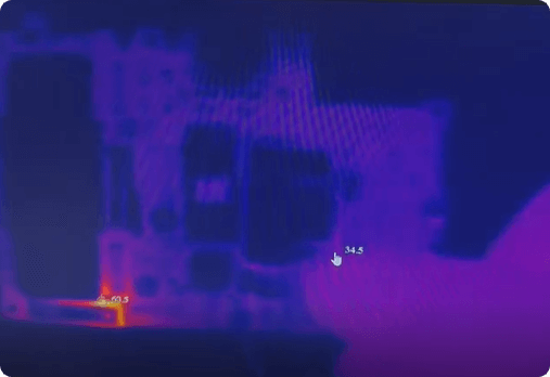 The heat component under the thermal imager