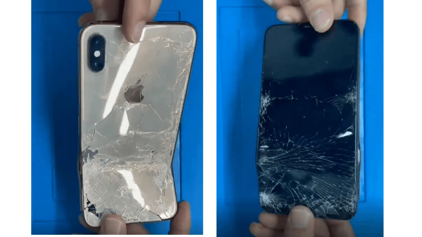 cracked iphone xs max repair case sharing screen