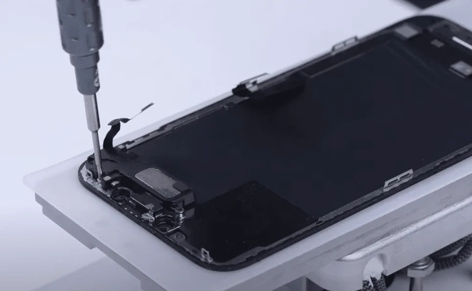 how fix iphone 12 pro max touch not working detach the earpiece module