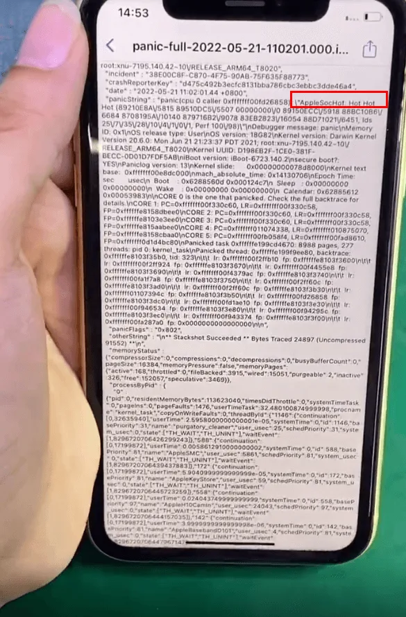 journaux d'erreurs de l'iPhone XR ne cesse de redémarrer