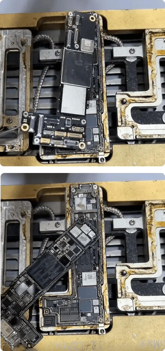 comment réparer l'iphone 12 qui ne démarre pas après un accident de voiture how perform iphone 12 no boot repair car crash damage separate the