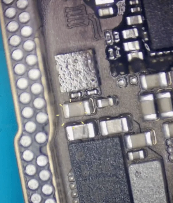 how repair iphone 12 pro water damage step motherboard fix the capacitor