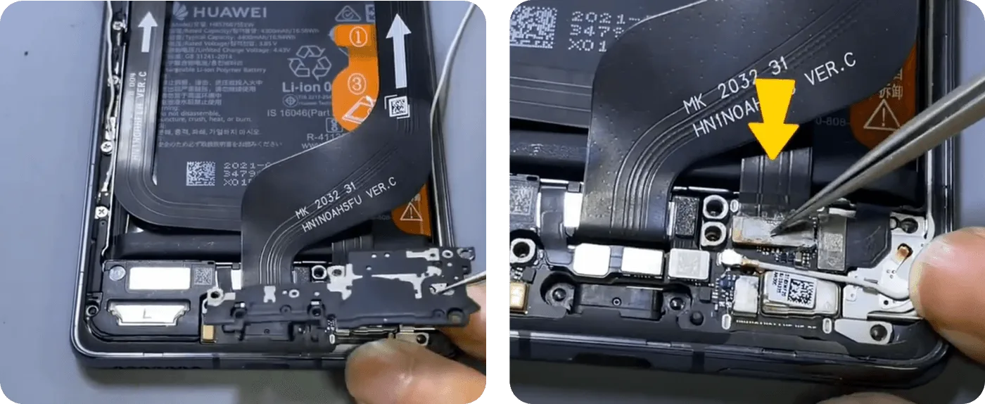 huawei mate 40 pro water damage repair the flex cable