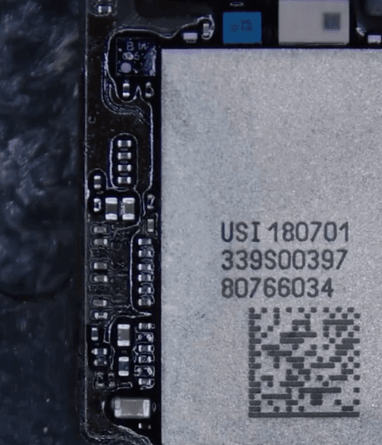 saldare iphone 8 sette condensatori di soupling