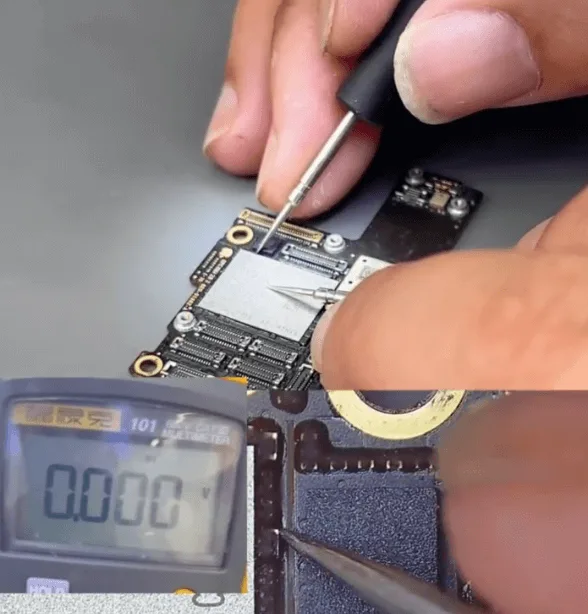 iphone 11 pro max black screen no boot issue repair the nand chip 8v
