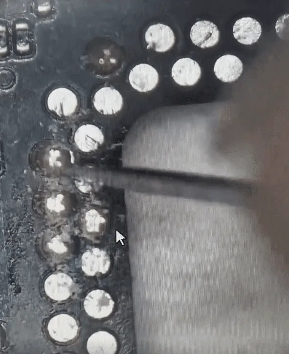 iphone 13 overheating not turning repair scratch out the pads on pcb