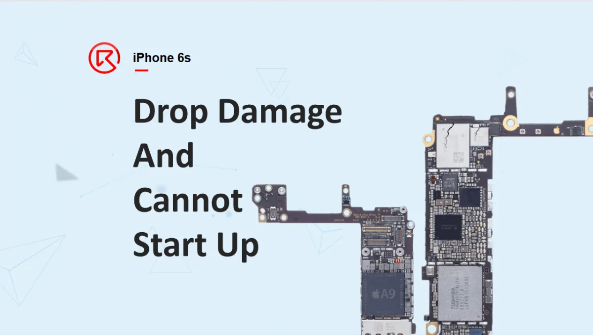Reparación de iPhone 6s dañado por caída y no puede arrancar