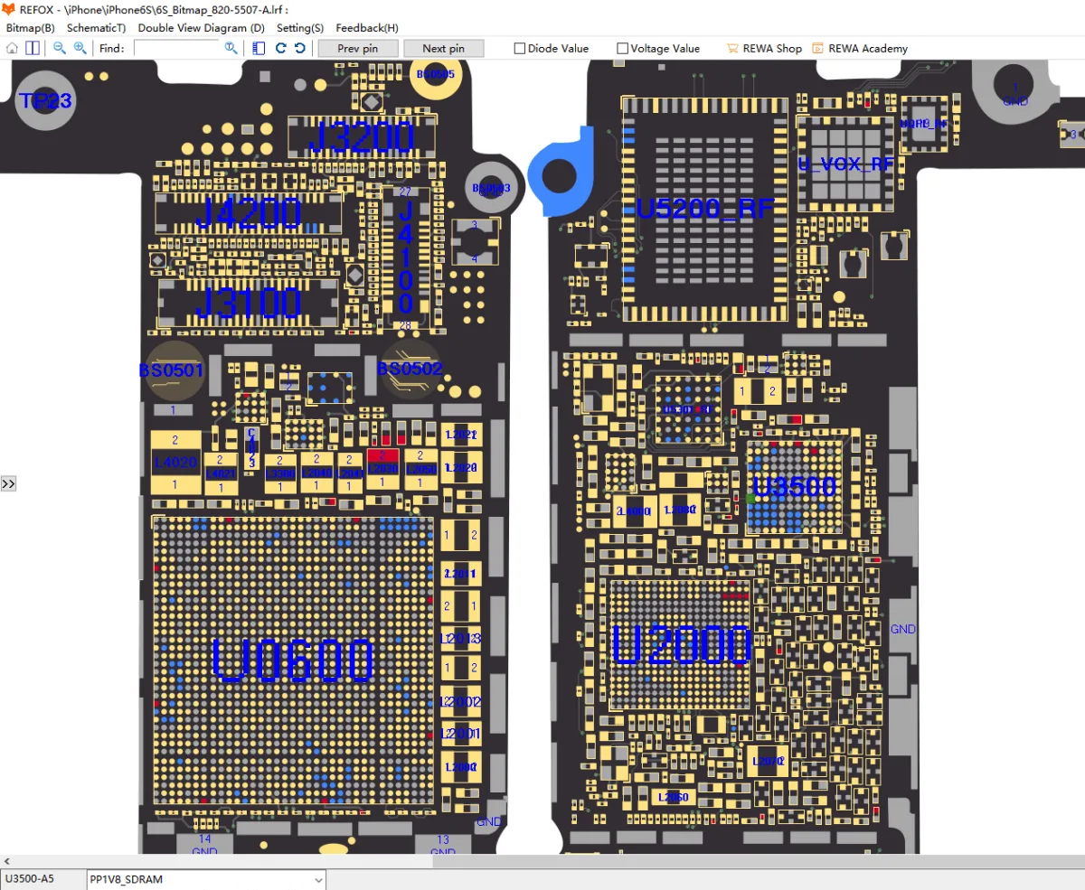 iphone 6s drop damage cannot start up repair pp1v8 sdram