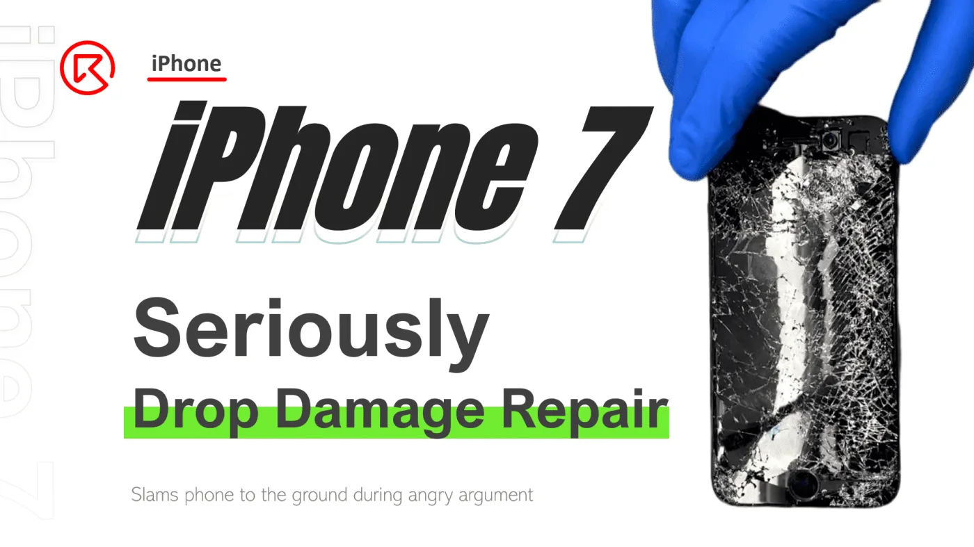 iPhone 7 Schwerer Fallschaden Reparatur und Wiederherstellung der Funktionsfähigkeit