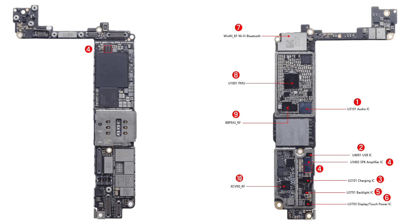 Componentes defectuosos comunes del iPhone 7