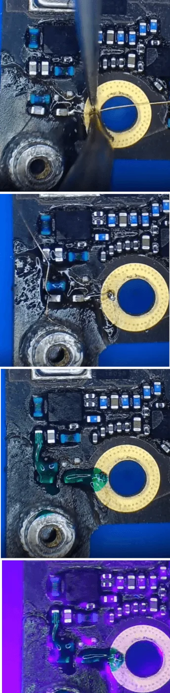 iphone plus motherboard repair how we fixed cracked pcb wi fi issues 10