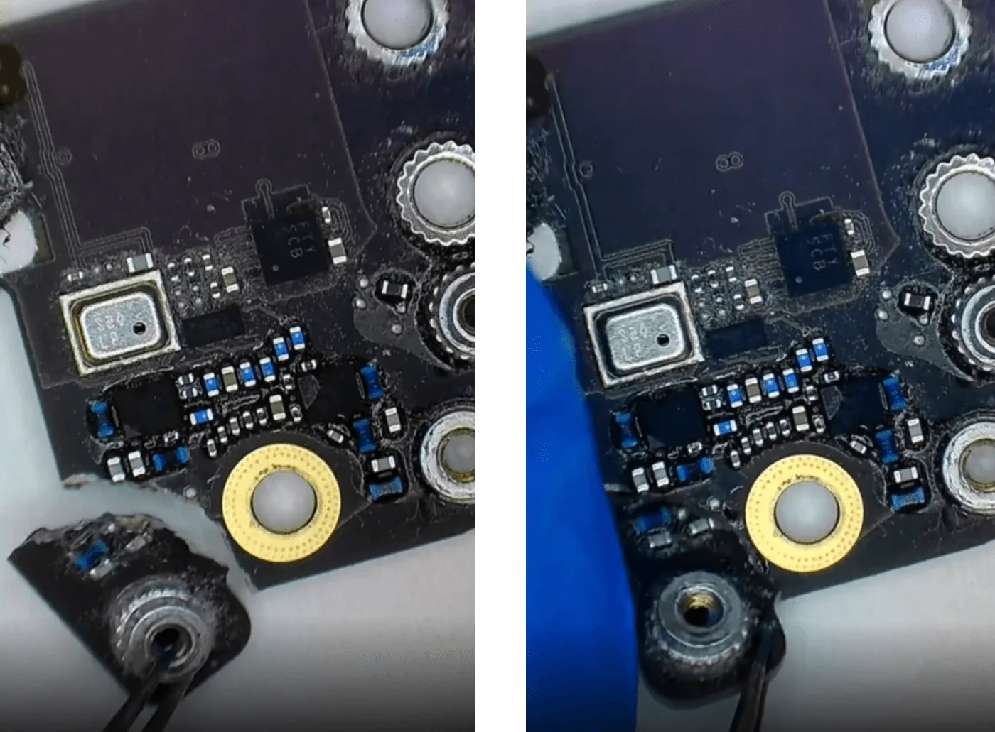 iphone plus motherboard repair how we fixed cracked pcb wi fi issues 4