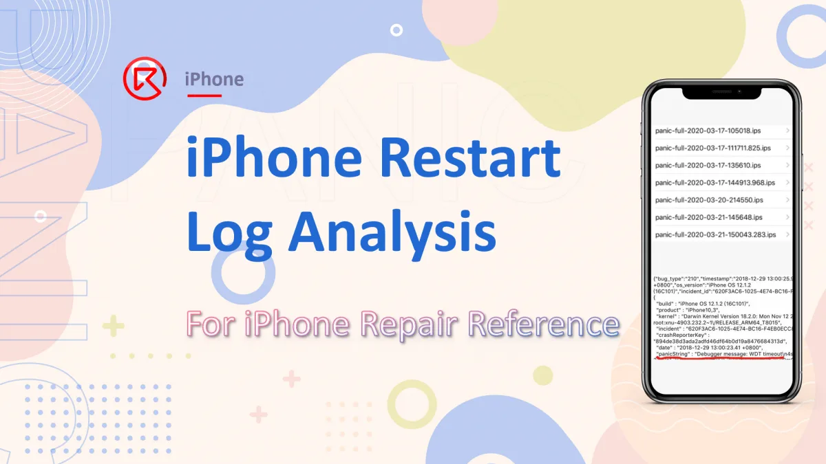 iPhone-Neustart-Protokollanalyse für die iPhone-Reparaturreferenz