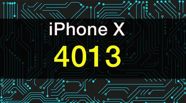 iPhone X Error Code 4013