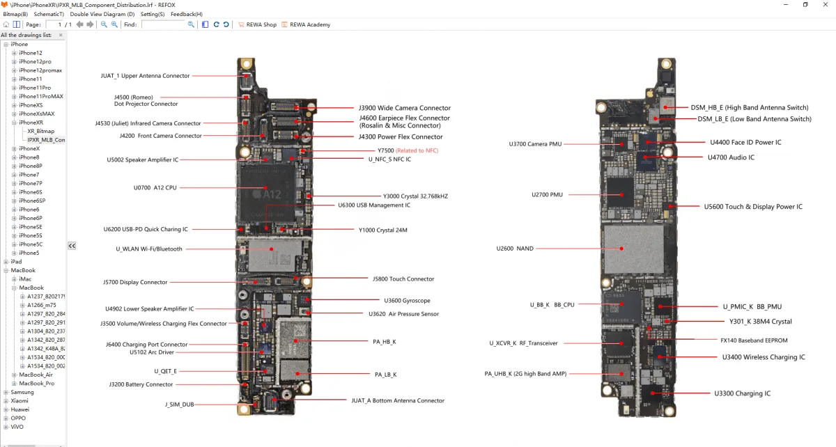 iphone xr can not start up caused drop damage u3300