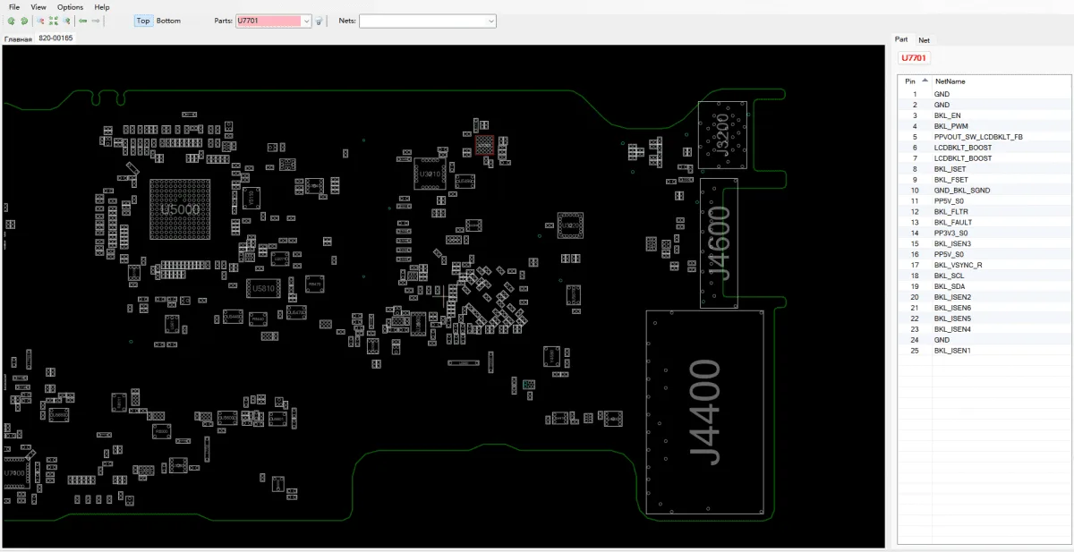 U7701 Mapa de bits