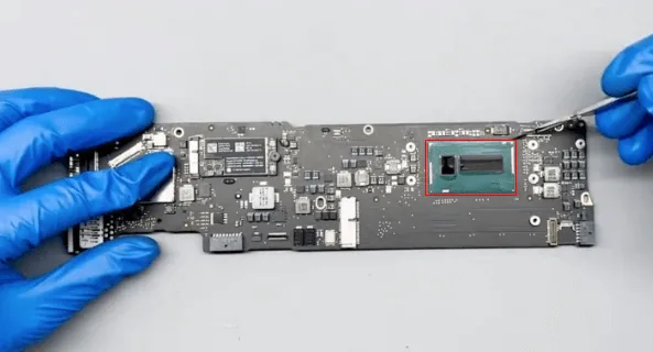 macbook air a1466 not charging issue repair macbook air a1466 not charging issue repair cpu location mark