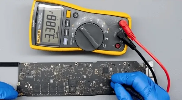 macbook air a1466 not charging issue repair macbook air a1466 not charging issue repair the voltage on power button