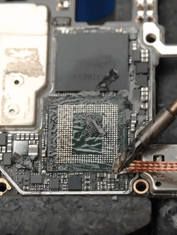 oppo find x3 pro black screen while gaming solder wick cleaning