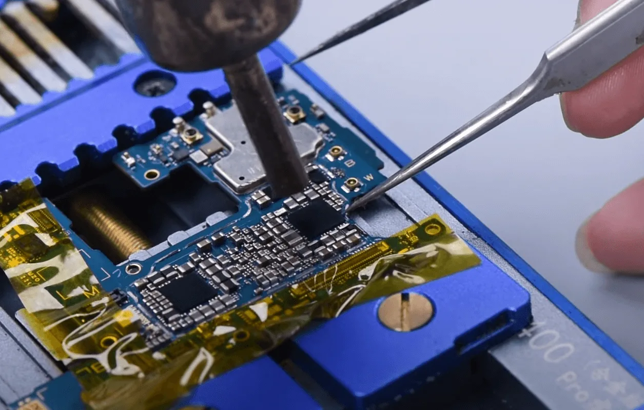 samsung a53 won turn repair solder it with hot air gun
