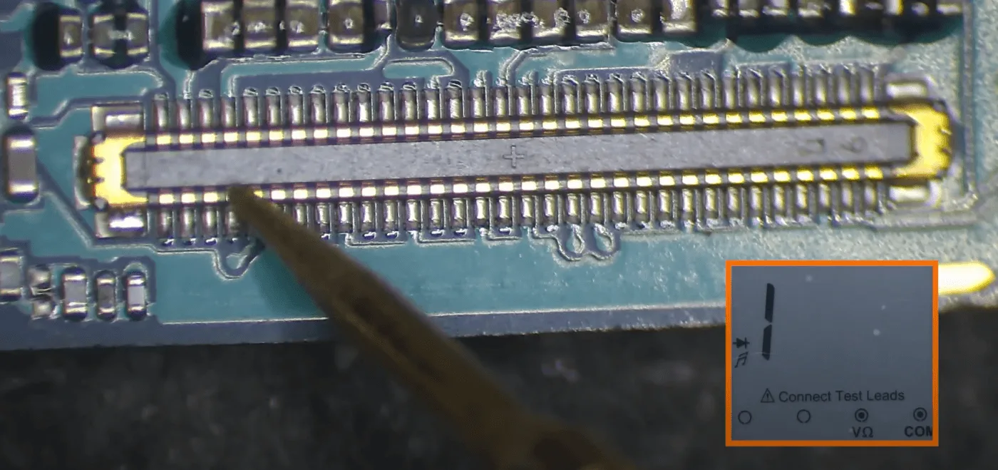 samsung s10 camera not working issue repair when measuring the pin diode