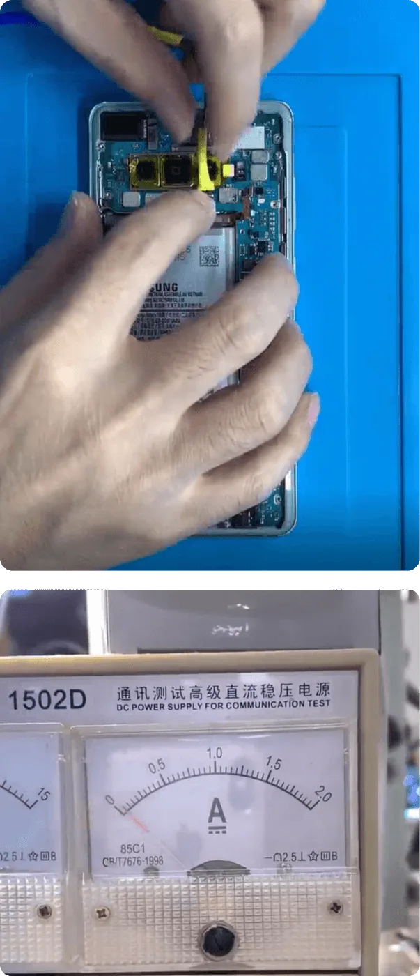 samsung s10 plus not charging issue repair connect with dc power supply