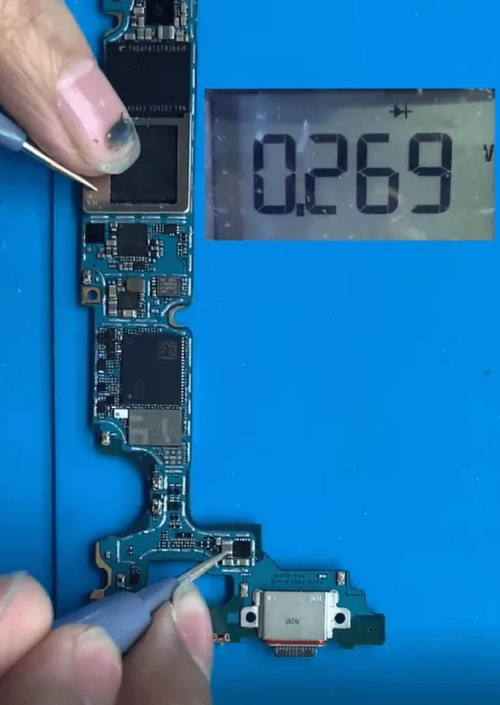 samsung s10 plus not charging issue repair the 2nd stage diode value