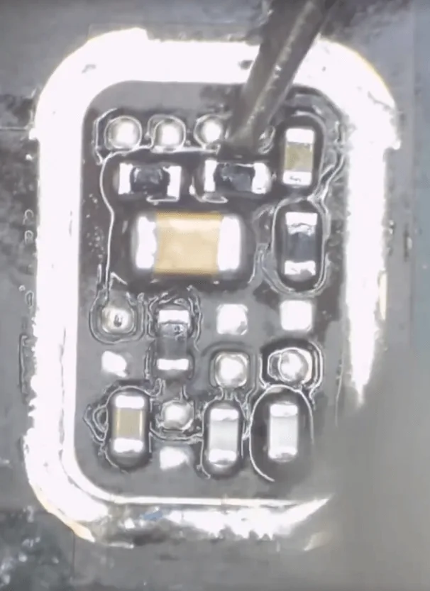 use vivo t1 rain won turn reflow the components with hot air gun