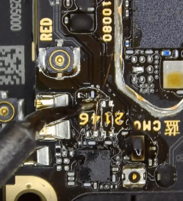 xiaomi 12 pro network problem repair guide short the filter