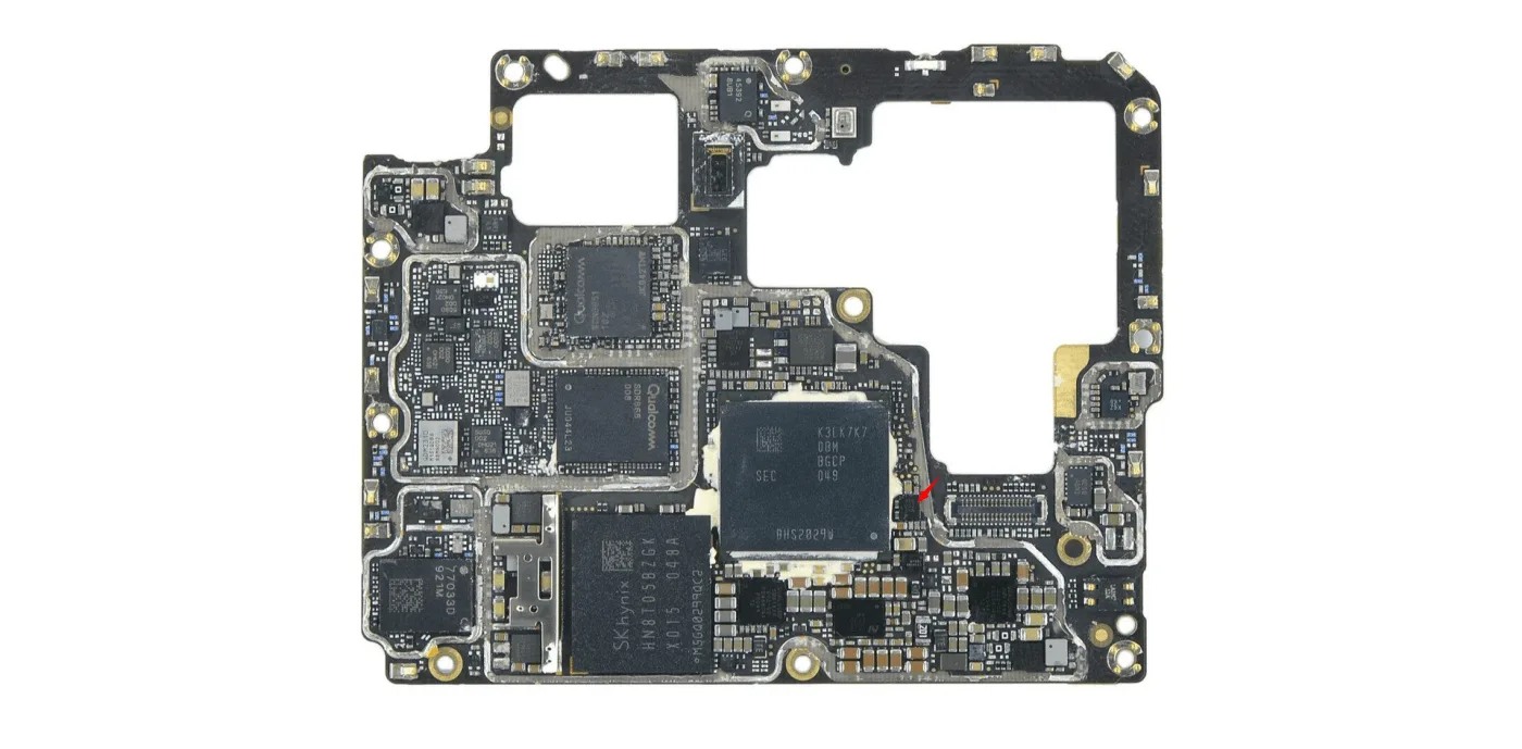 xiaomi mi 11 camera issue repair u7306 position on the motherboard