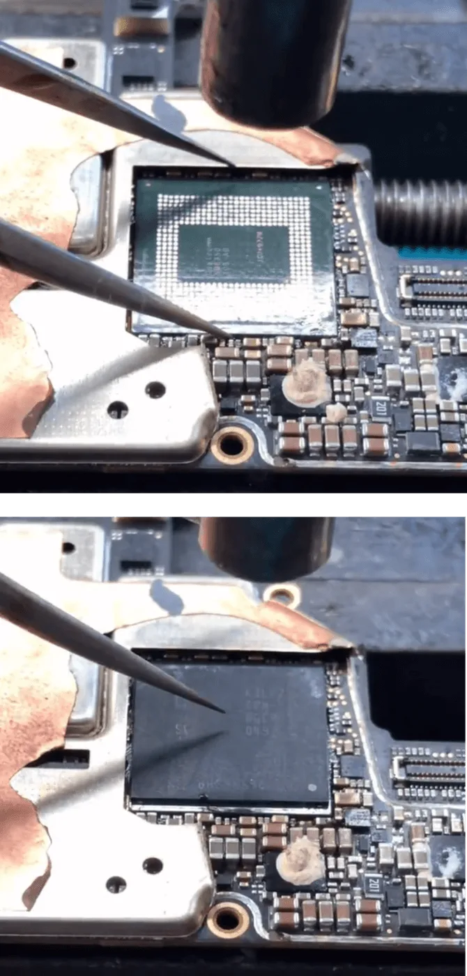 xiaomi mi 11 common issue repair xiaomi mi 11 common issue repair solder back the two layers of cpu