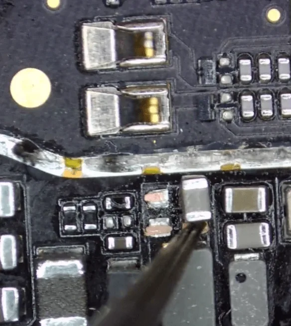 xiaomi mi drop damage repair remove the fell off capacitor