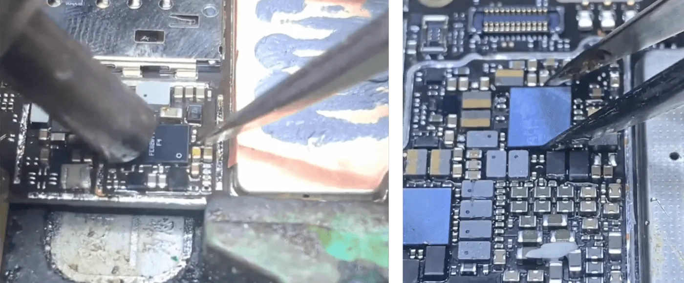 xiaomi mi 9 non si accende problema riparazione xiaomi mi not turning issue repair replace the two chips