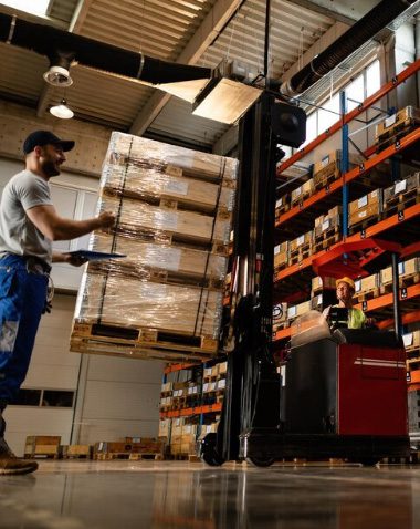an employee on a warehouse