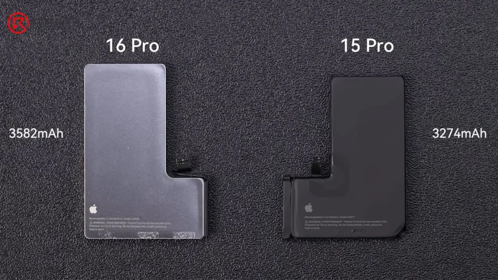 Batterie iphone 16 pro vs batterie iphone 15 pro