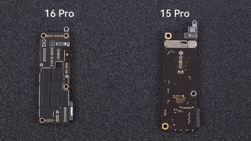 iphone 15 pro placa base vs iphone 16 pro placa base