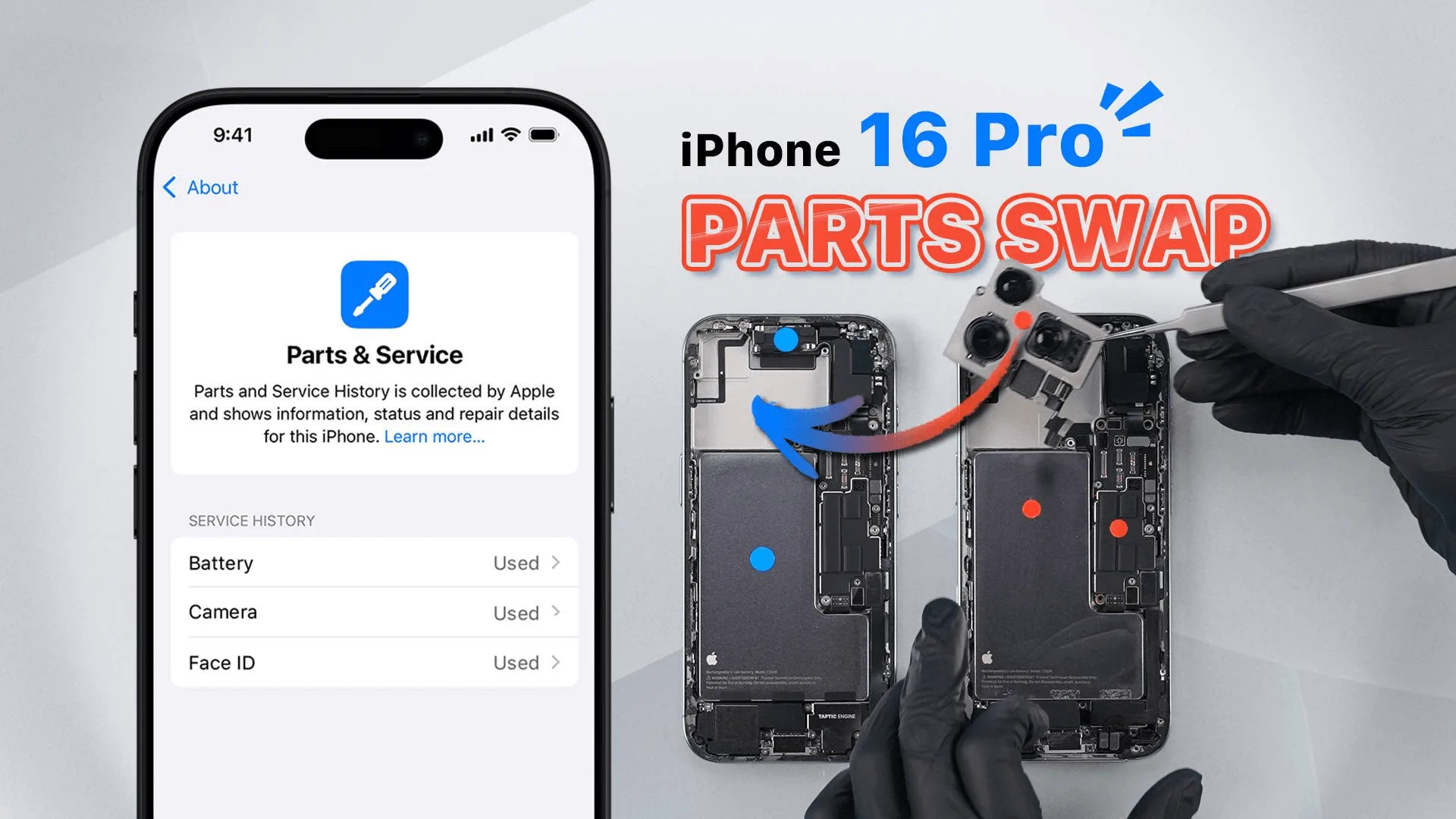 iPhone 16 Pro swap parts