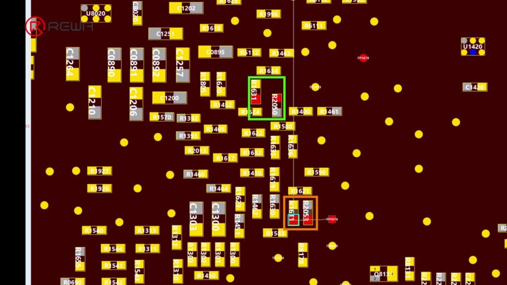 localiser 4 résistances à l'aide d'une carte bitmap