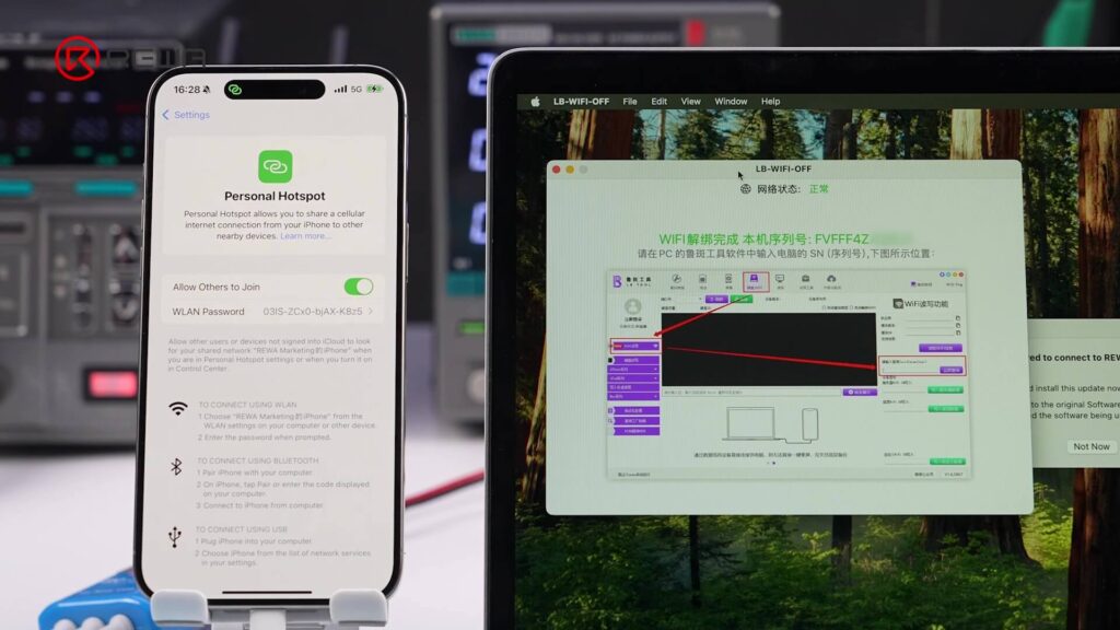 macbook et iphone 