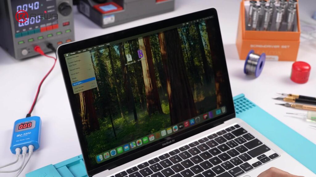 éteindre le macbook