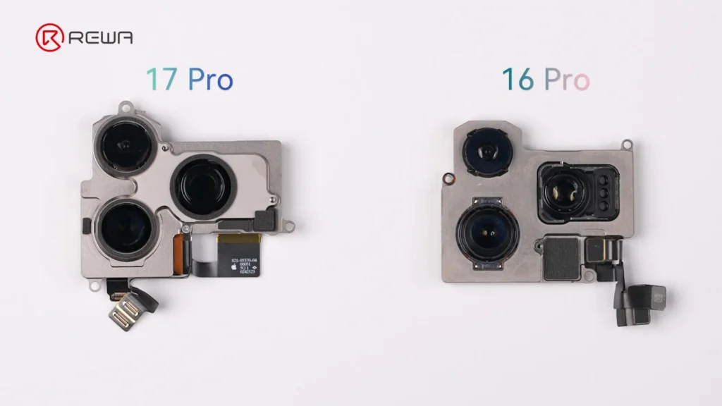 caméra arrière de l'iphone 17 pro vs iphone 16 pro