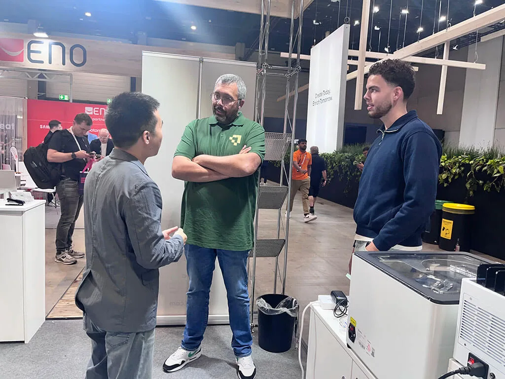 rewa tech showcases its latest innovations at ifa berlin 2025 — shaping the future of repair businesses REWA ceo Engaging with Visitors