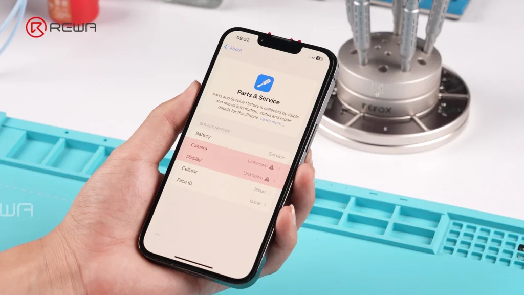Vérification des pièces et services de l'iphone 13 pro